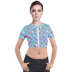 Background Frozen Fever Short Sleeve Cropped Jacket by HermanTelo