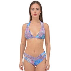 Abstract Clouds And Moon Double Strap Halter Bikini Set by charliecreates