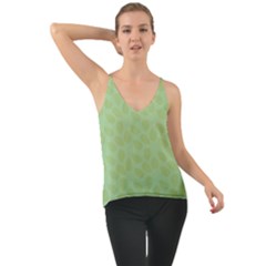Leaves - Light Green Chiffon Cami by WensdaiAmbrose