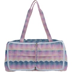 Seamless Pattern Background Block Pink Multi Function Bag by HermanTelo