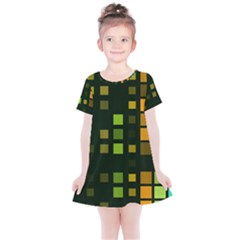 Abstract Plaid Kids  Simple Cotton Dress by HermanTelo