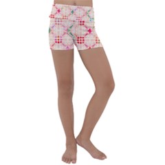 Watercolour Watercolor Paint Ink Kids  Lightweight Velour Yoga Shorts by HermanTelo