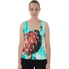 Tortoise Marine Animal Shell Sea Velvet Tank Top by HermanTelo