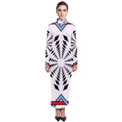 Star Illusion Mandala Turtleneck Maxi Dress by HermanTelo