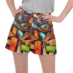 Graffiti Mural Street Art Wall Art Ripstop Shorts by Pakrebo