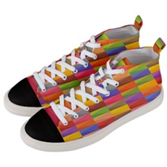 Abstract Background Geometric Men s Mid-top Canvas Sneakers by Mariart