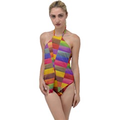 Abstract Background Geometric Go With The Flow One Piece Swimsuit by Mariart