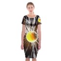 Abstract Exploding Design Classic Short Sleeve Midi Dress View1