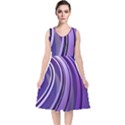 Circle Concentric Render Metal V-Neck Midi Sleeveless Dress  View1