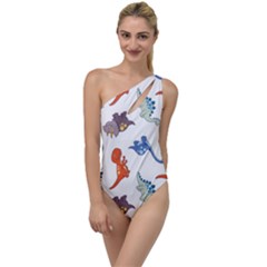 Pattern Dinosaurs To One Side Swimsuit by HermanTelo