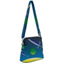 Rocket Spaceship Space Zipper Messenger Bag View1