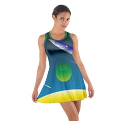 Rocket Spaceship Space Cotton Racerback Dress by HermanTelo