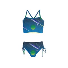 Rocket Spaceship Space Girls  Tankini Swimsuit by HermanTelo