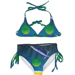 Rocket Spaceship Space Kids  Classic Bikini Set by HermanTelo