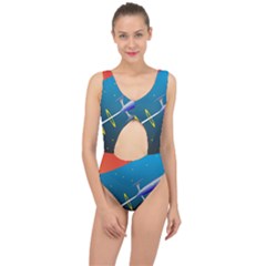Rocket Spaceship Space Galaxy Center Cut Out Swimsuit by HermanTelo