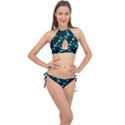 Background Black Blur Colorful Cross Front Halter Bikini Set View1