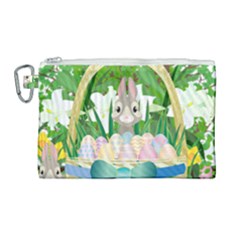 Graphic Easter Easter Basket Spring Canvas Cosmetic Bag (large) by Pakrebo