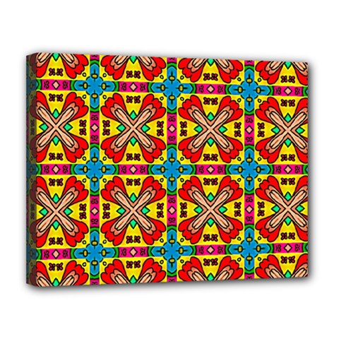Seamless Pattern Tile Tileable Canvas 14  X 11  (stretched) by Pakrebo