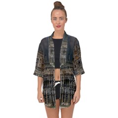 Castle Mansion Architecture House Open Front Chiffon Kimono by Pakrebo