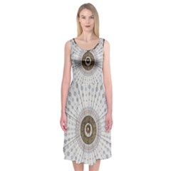 Cami Texture Pattern Architecture Midi Sleeveless Dress by Pakrebo
