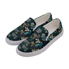 Blue Birds Of Happiness - By Larenard Studios Women s Canvas Slip Ons by LaRenard