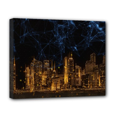 Architecture Buildings City Deluxe Canvas 20  X 16  (stretched) by Pakrebo