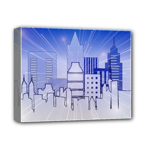 City Architecture Building Skyline Deluxe Canvas 14  X 11  (stretched) by Pakrebo