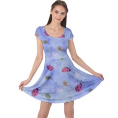 Ladybug Blue Nature Cap Sleeve Dress by HermanTelo