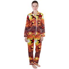 Star Radio Light Effects Magic Satin Long Sleeve Pyjamas Set by HermanTelo