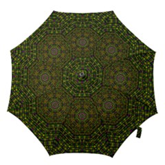 Peace Flower Planet And Calm Fire Hook Handle Umbrellas (medium) by pepitasart