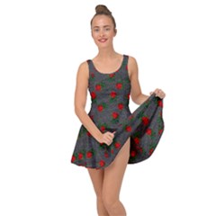 Black Denim And Roses Inside Out Casual Dress by snowwhitegirl