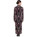 Abstract Pattern Green Turtleneck Maxi Dress View2