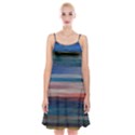 Background Horizontal Lines Spaghetti Strap Velvet Dress View1