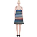 Background Horizontal Lines Spaghetti Strap Velvet Dress View2
