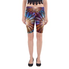 Background Spiral Abstract Yoga Cropped Leggings by HermanTelo