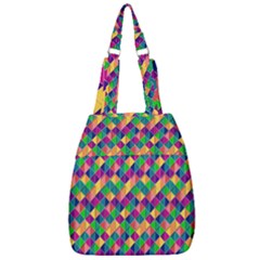 Geometric Triangle Center Zip Backpack by HermanTelo
