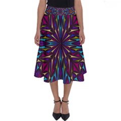 Kaleidoscope Triangle Curved Perfect Length Midi Skirt by HermanTelo