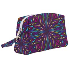 Kaleidoscope Triangle Curved Wristlet Pouch Bag (large) by HermanTelo