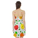 Pattern Fruits Orange Green Satin Night Slip View2