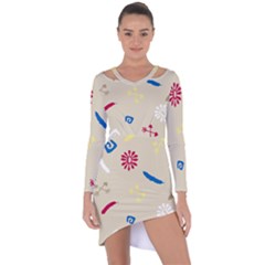 Pattern Culture Tribe American Asymmetric Cut-out Shift Dress by HermanTelo