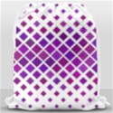 Pattern Square Purple Horizontal Drawstring Bag (Large) View2