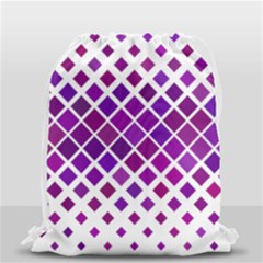 Pattern Square Purple Horizontal Drawstring Bag (small) by HermanTelo