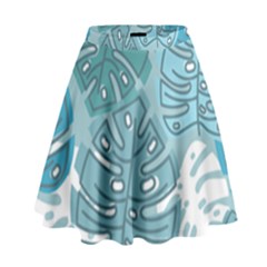 Pattern Leaves Banana High Waist Skirt by HermanTelo