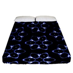 Purple Circle Wallpaper Fitted Sheet (queen Size) by HermanTelo