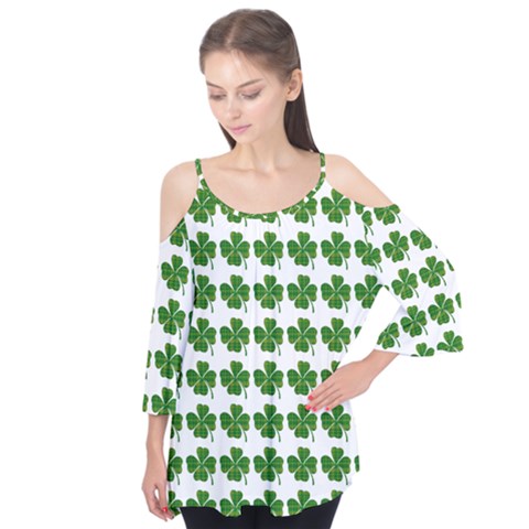 Shamrocks Clover Green Leaf Flutter Tees by HermanTelo