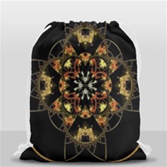 Fractal Stained Glass Ornate Drawstring Bag (small) by Sapixe