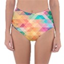 Texture Triangle Reversible High-Waist Bikini Bottoms View1