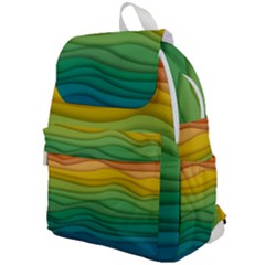 Waves Texture Top Flap Backpack by HermanTelo