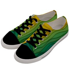 Waves Texture Men s Low Top Canvas Sneakers by HermanTelo