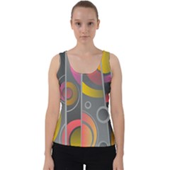 Abstract Colorful Background Grey Velvet Tank Top by Bajindul